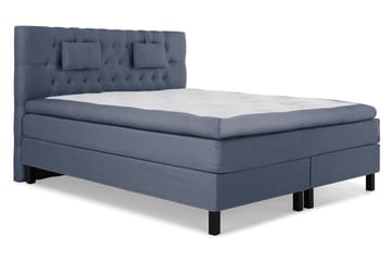 Lucky Komplet Sengepakke 160x200 Latex Diamant Sengegavl - Nakkepude Lille Mørkeblå - Møbler - Senge - Komplet sengepakke