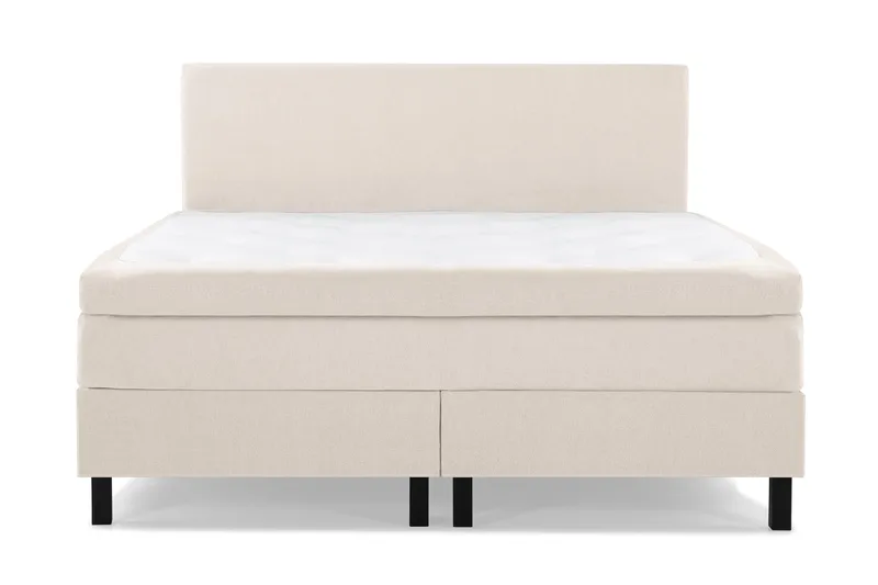 Lucky Komplet Sengepakke 160x200 Latex Glat Sengegavl - Beige - Møbler - Senge - Kontinentalsenge