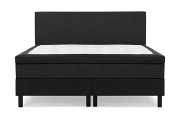 Glat Sengegavl 160 cm - Sort|Grå|Pu