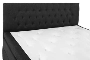 Lucky Komplet Sengepakke 160x200 Memory Diamant Sengegavl - Sort/Grå/PU - Møbler - Senge - Komplet sengepakke