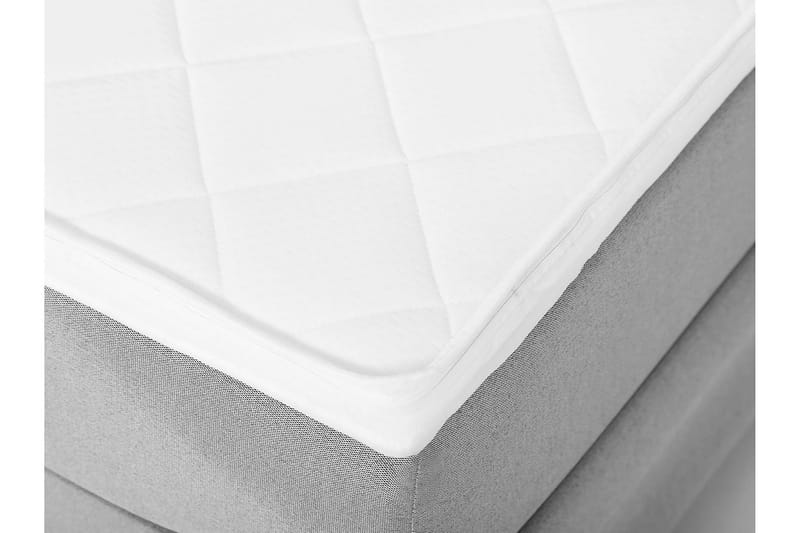 Lucky Komplet Sengepakke 160x200 Skum Glat Sengegavl - Nakkepude Stor Mellangrå - Møbler - Senge - Kontinentalsenge