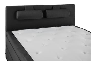 Lucky Komplet Sengepakke 160x200 Polyeter Glat Sengegavl - Nakkepude Stor Sort/Grå - Møbler - Senge - Komplet sengepakke
