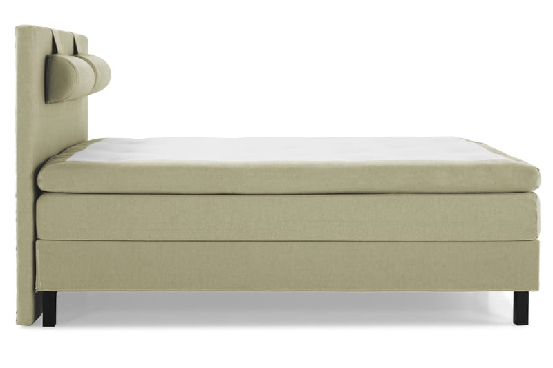 Lucky Komplet Sengepakke 160x200 Polyeter Glat Sengegavl - Nakkepude Stor Grøn - Møbler - Senge - Kontinentalsenge