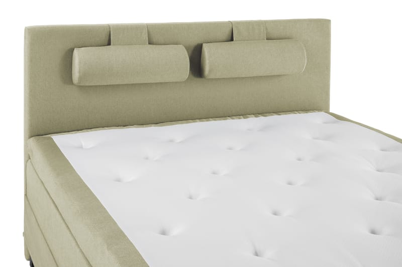 Lucky Komplet Sengepakke 160x200 Polyeter Glat Sengegavl - Nakkepude Stor Grøn - Møbler - Senge - Kontinentalsenge