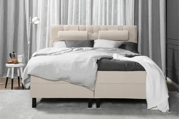 Lucky Komplet Sengepakke 180x200 cm Latex Diamant Sengegavl - Beige - Møbler - Senge - Komplet sengepakke
