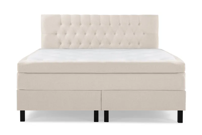 Lucky Komplet Sengepakke 180x200 cm Latex Diamant Sengegavl, Beige