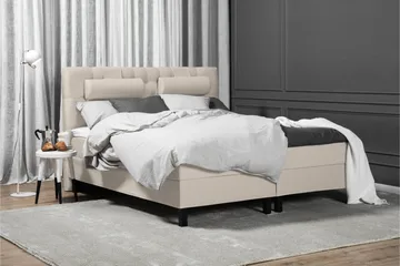 Lucky Komplet Sengepakke 180x200 cm Latex Diamant Sengegavl - Beige - Møbler - Senge - Komplet sengepakke