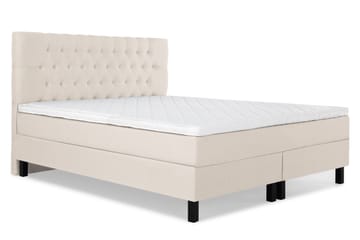 Lucky Komplet Sengepakke 180x200 cm Skum Diamant Sengegavl - Beige - Møbler - Senge - Komplet sengepakke
