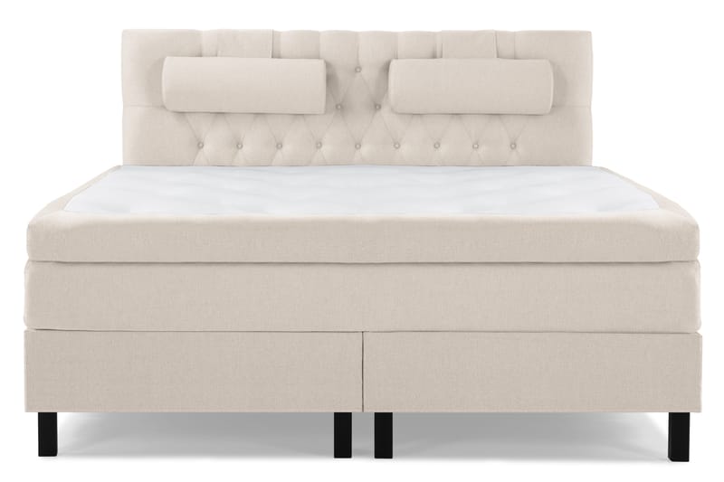 Lucky Komplet Sengepakke 180x200 Latex Diamant Sengegavl - Nakkepude Stor Beige - Møbler - Senge - Komplet sengepakke