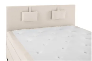 Lucky Komplet Sengepakke 180x200 Latex Glat Sengegavl - Nakkepude Lille Beige - Møbler - Senge - Kontinentalsenge