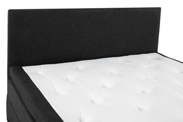 Lucky Komplet Sengepakke 180x200 Latex Glat Sengegavl - Sort/Grå/PU - Møbler - Senge - Komplet sengepakke