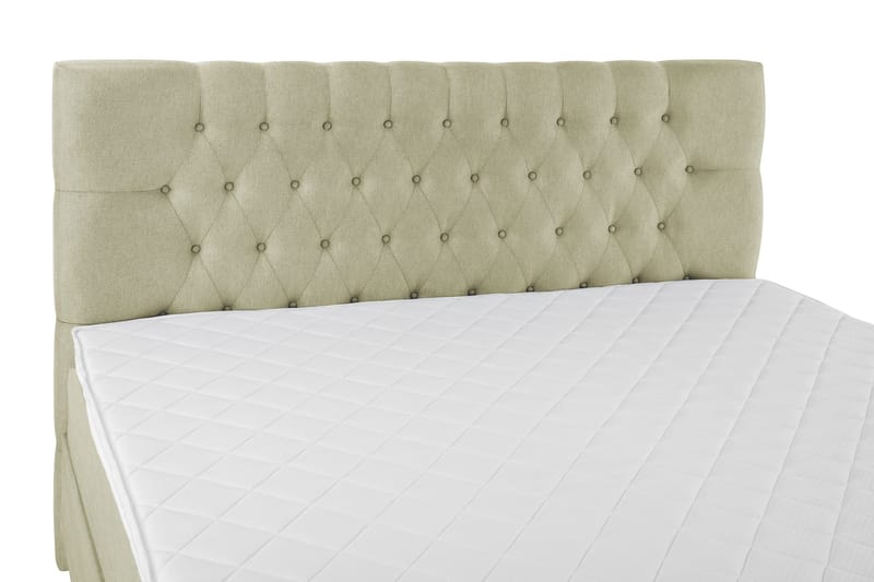 Lucky Komplet Sengepakke 180x200 Skum Diamant Sengegavl - Grøn - Møbler - Senge - Kontinentalsenge