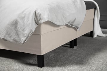 Lucky Komplet Sengepakke 180x200 Skum Diamant Sengegavl - Nakkepude Stor Beige - Møbler - Senge - Kontinentalsenge