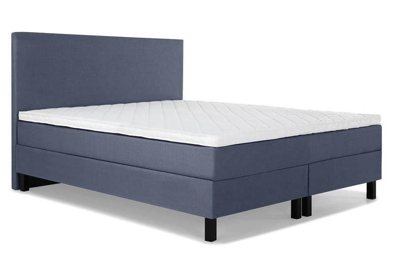 Lucky Komplet Sengepakke 180x200 Skum Glat Sengegavl - Mørkeblå - Møbler - Senge - Komplet sengepakke