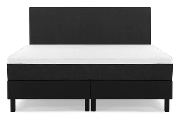 Glat Sengegavl 180 cm - Sort/Grå/PU