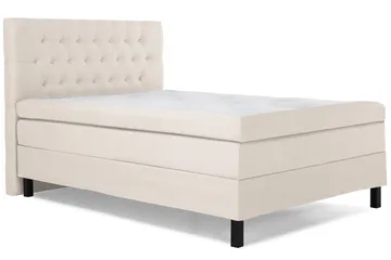 Lucky Komplet Sengesæt 140x200 cm med Sengegavl Fast - Beige - Møbler - Senge - Kontinentalsenge