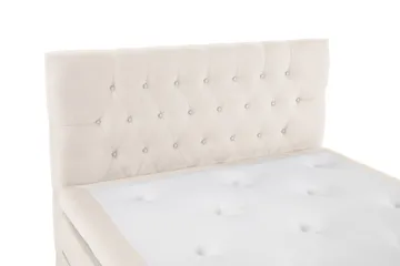 Lucky Komplet Sengesæt 140x200 cm med Sengegavl Fast - Beige - Møbler - Senge - Kontinentalsenge