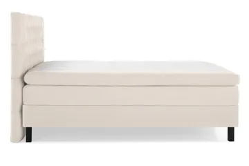 Lucky Komplet Sengesæt 160x200 cm Dobbeltseng med Sengegavl - Beige - Møbler - Senge - Kontinentalsenge
