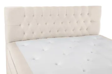 Lucky Komplet Sengesæt 160x200 cm Dobbeltseng med Sengegavl - Beige - Møbler - Senge - Kontinentalsenge