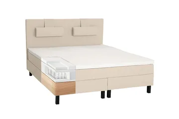Lucky Kontinentalseng 160x200 cm Polyetherskum - Beige / Lys - Møbler - Senge - Kontinentalsenge