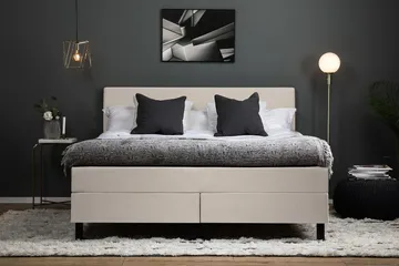 Lucky Kontinentalseng 160x200 Latexmadras - Beige - Møbler - Senge - Kontinentalsenge