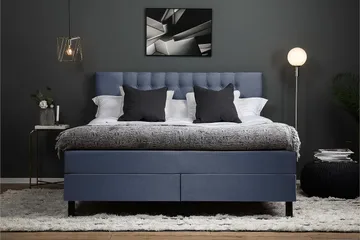Lucky Kontinentalseng 160x200 Memorymadras - Mørkeblå - Møbler - Senge - Komplet sengepakke