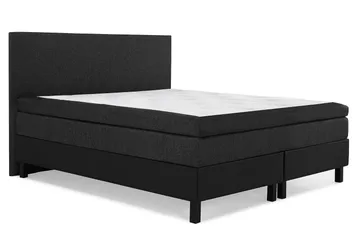Lucky Kontinentalseng 180x200 Latex - Sort/Grå/PU - Møbler - Senge - Komplet sengepakke