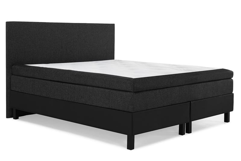 Lucky Kontinentalseng 180x200 Latex - Sort/Grå/PU - Møbler - Senge - Komplet sengepakke