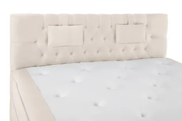 Lucky sengepakke 180x200 Memorymadras Diamant Sengegavl - Beige - Møbler - Senge - Komplet sengepakke