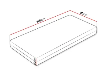 Afvan Fjedermadras 80x200 cm - Hvid - Møbler - Senge - Madrasser - Springmadras
