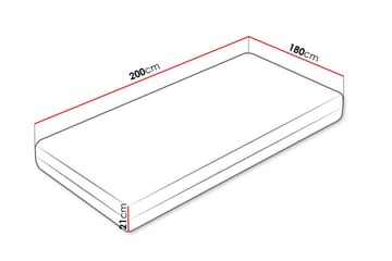 Afvan Skummadrass 180x200 cm - Hvid - Møbler - Senge - Madrasser - Skummadras