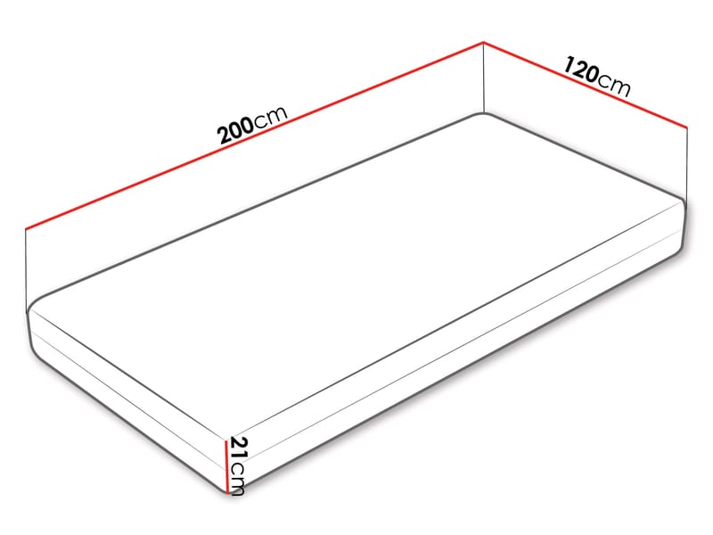 Brylan Springmadras 120x200 cm - hvid - Møbler - Senge - Madrasser - Topmadras