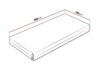 Earlene Fjedermadras 120x200 cm - Hvid - Møbler - Senge - Madrasser - Springmadras
