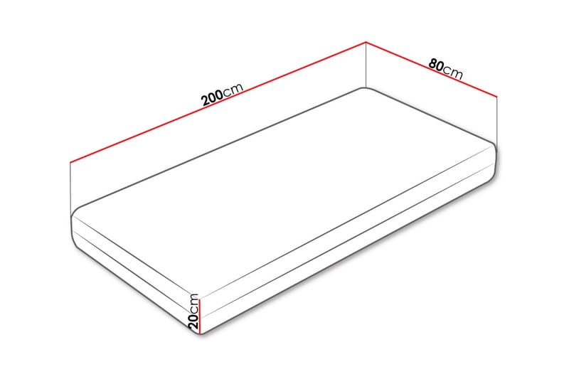 Earnest Fjærmadrass 80x200 cm - Hvid - Møbler - Senge - Madrasser - Springmadras