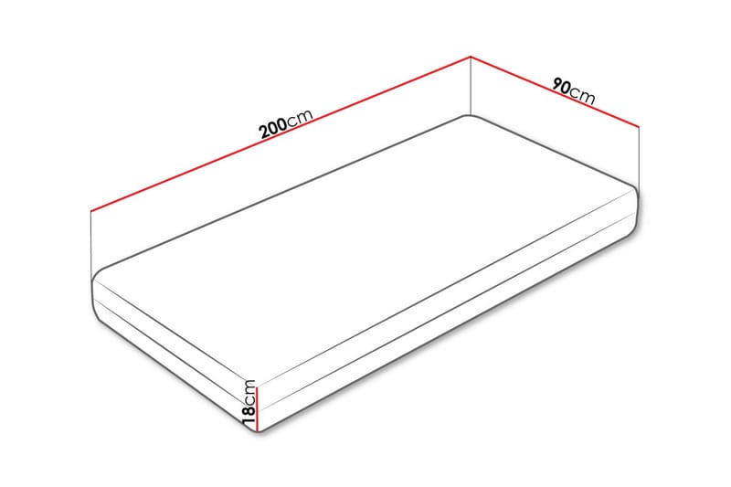 Efrain Fjærmadrass 90x200 cm - Hvid - Møbler - Senge - Madrasser - Springmadras