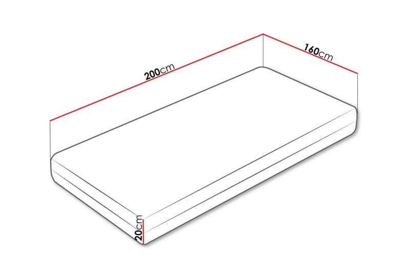 Elsanor Fjedermadras 160x200 cm - Hvid - Møbler - Senge - Madrasser - Springmadras