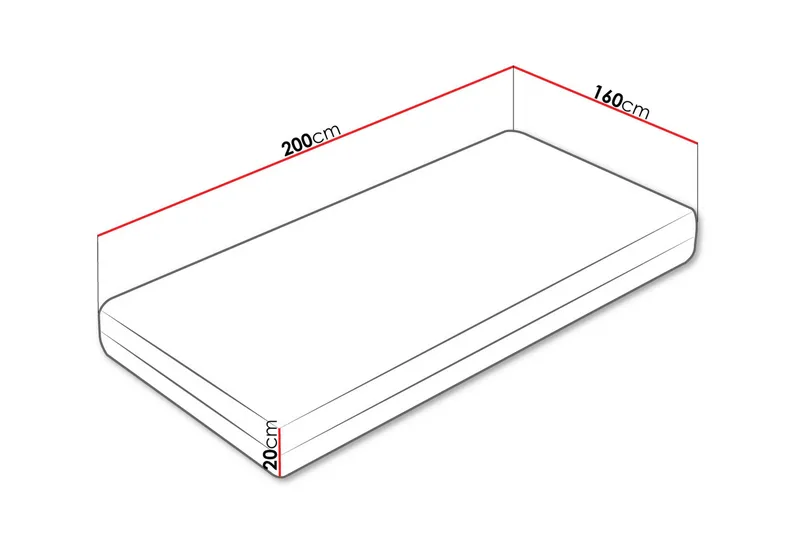Elsanor Fjedermadras 160x200 cm - Hvid - Møbler - Senge - Madrasser - Springmadras