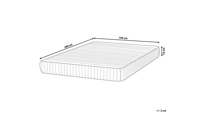 Fjedermadras Delightful 140x200 cm - 140x200 cm - Møbler - Senge - Madrasser - Springmadras