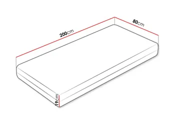 Frohike Fjedermadras 80x200 cm - Hvid - Møbler - Senge - Madrasser - Springmadras