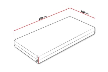 Fynlee Skummadrass 180x200 cm - Hvid - Møbler - Senge - Madrasser - Skummadras