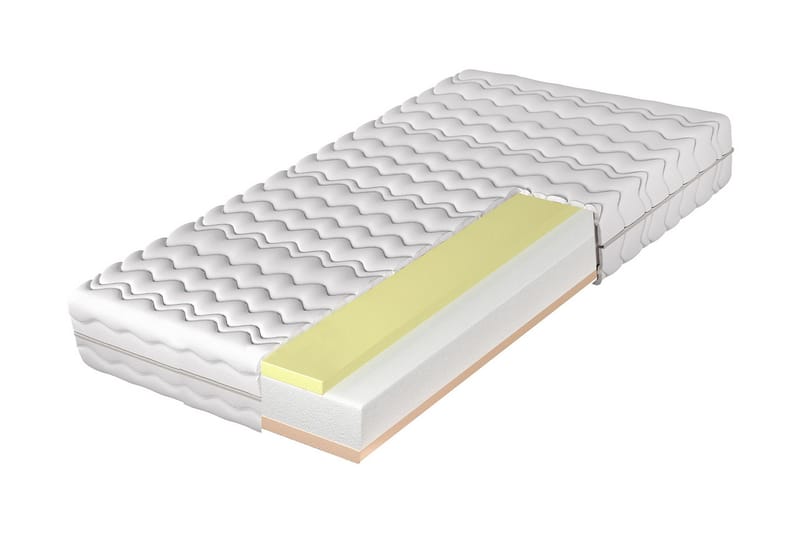 Fynlee Skummadrass 200x200 cm, Hvid