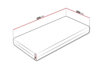 Gamini Skummadras 200x200 cm - Hvid - Møbler - Senge - Madrasser - Skummadras