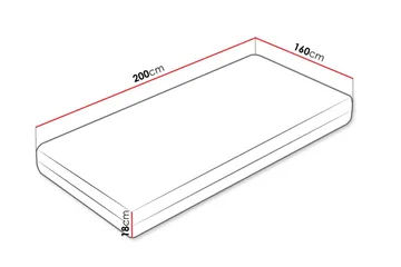 Guntorp Fjedermadras 160x200 cm - Hvid - Møbler - Senge - Madrasser - Springmadras