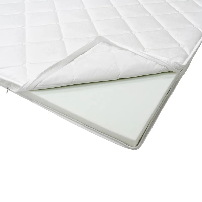 HVILA Duo topmadras vendbar sommer- og vinterside, 180x200 cm – 7 cm blød/mellem, polyetherskum, vaskbart betræk - Møbler - Senge - Madrasser - Topmadras