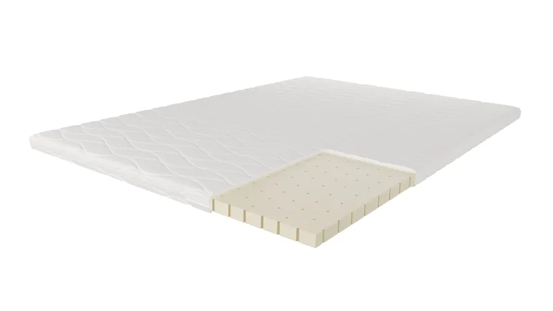 HVILA Topmadras 140x200 cm – 7 cm medium/fast punktelastisk latex med vaskbart betræk - Møbler - Senge - Madrasser - Topmadras
