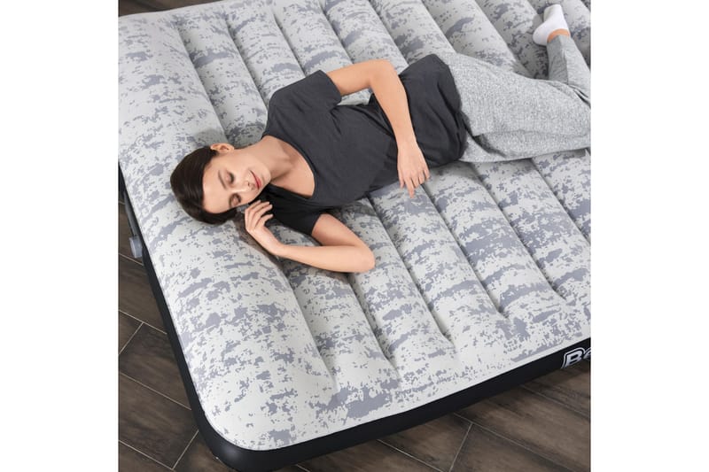 Tritech Airbed Queen Fashion Flock Oppustelig madras Grå - Bestway - Møbler - Senge - Madrasser - Luftmadrasser