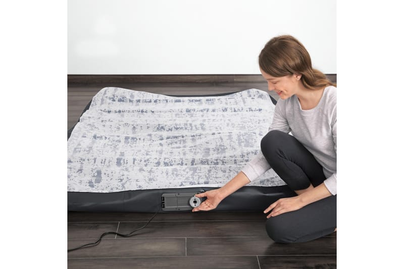 Tritech Airbed Queen Fashion Flock Oppustelig madras Grå - Bestway - Møbler - Senge - Madrasser - Luftmadrasser