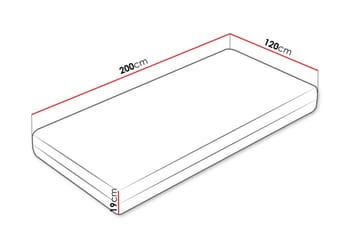 Milleryr Skummadras 120x200 cm - Hvid - Møbler - Senge - Madrasser - Skummadras