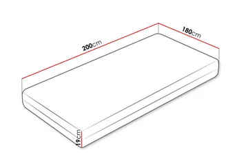 Milleryr Skummadras 180x200 cm - Hvid - Møbler - Senge - Madrasser - Skummadras