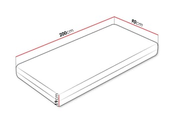 Milleryr Skummadras 90x200 cm - Hvid - Møbler - Senge - Madrasser - Skummadras